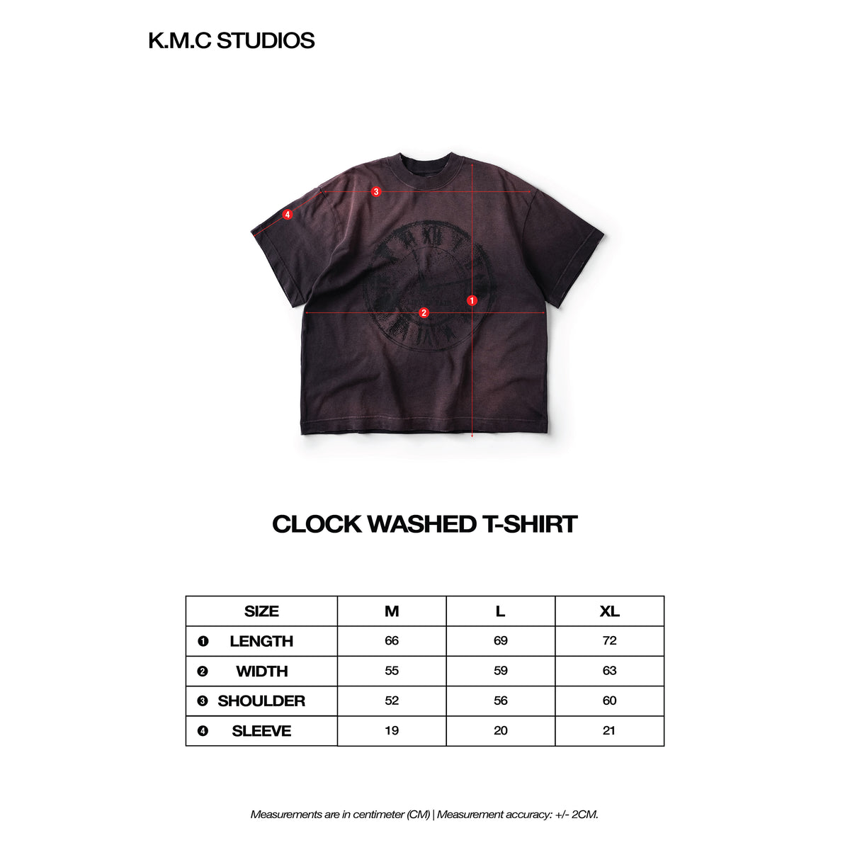 KMC WASHED CLOCK T-SHIRT