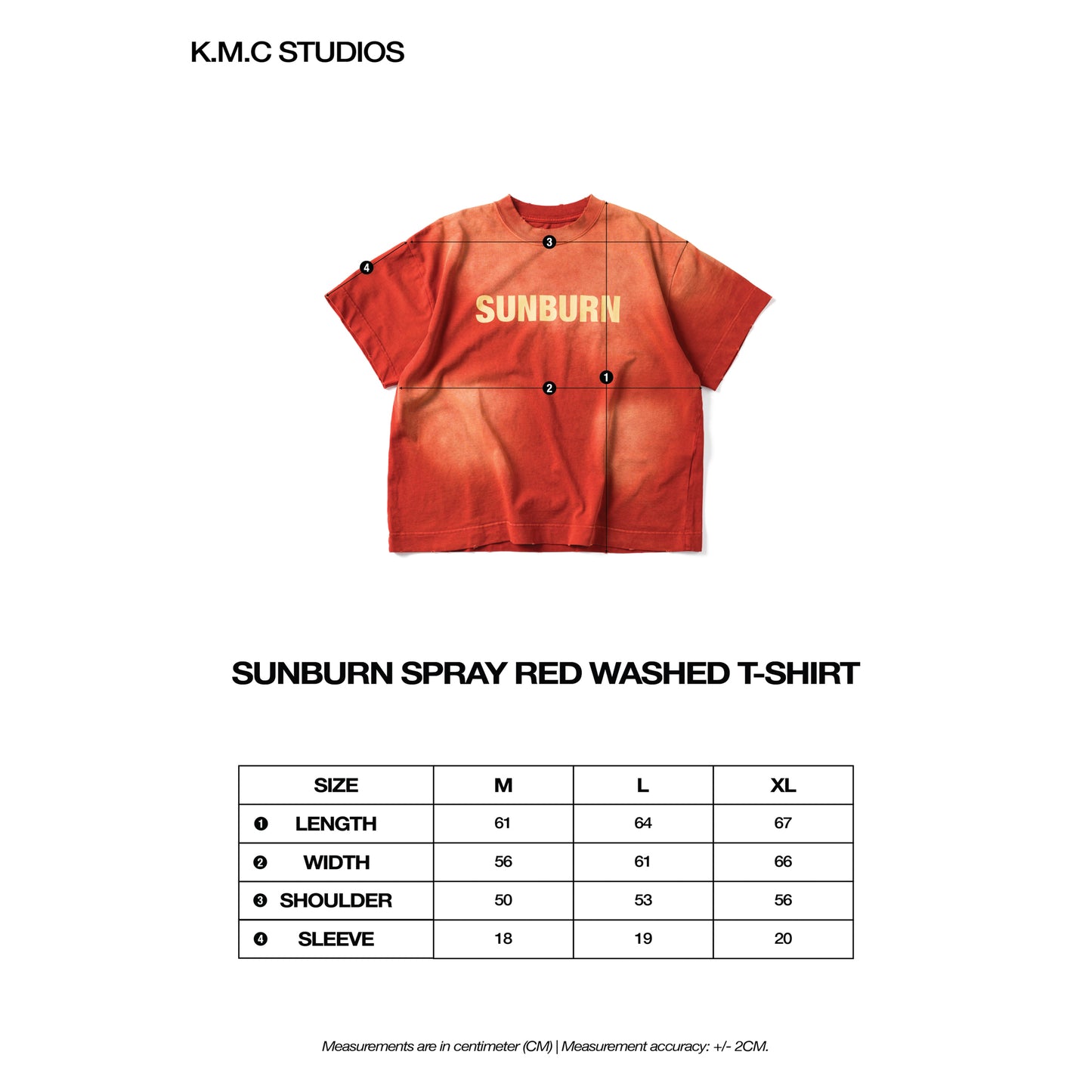 KMC SUNBURN WASHED T-SHIRT