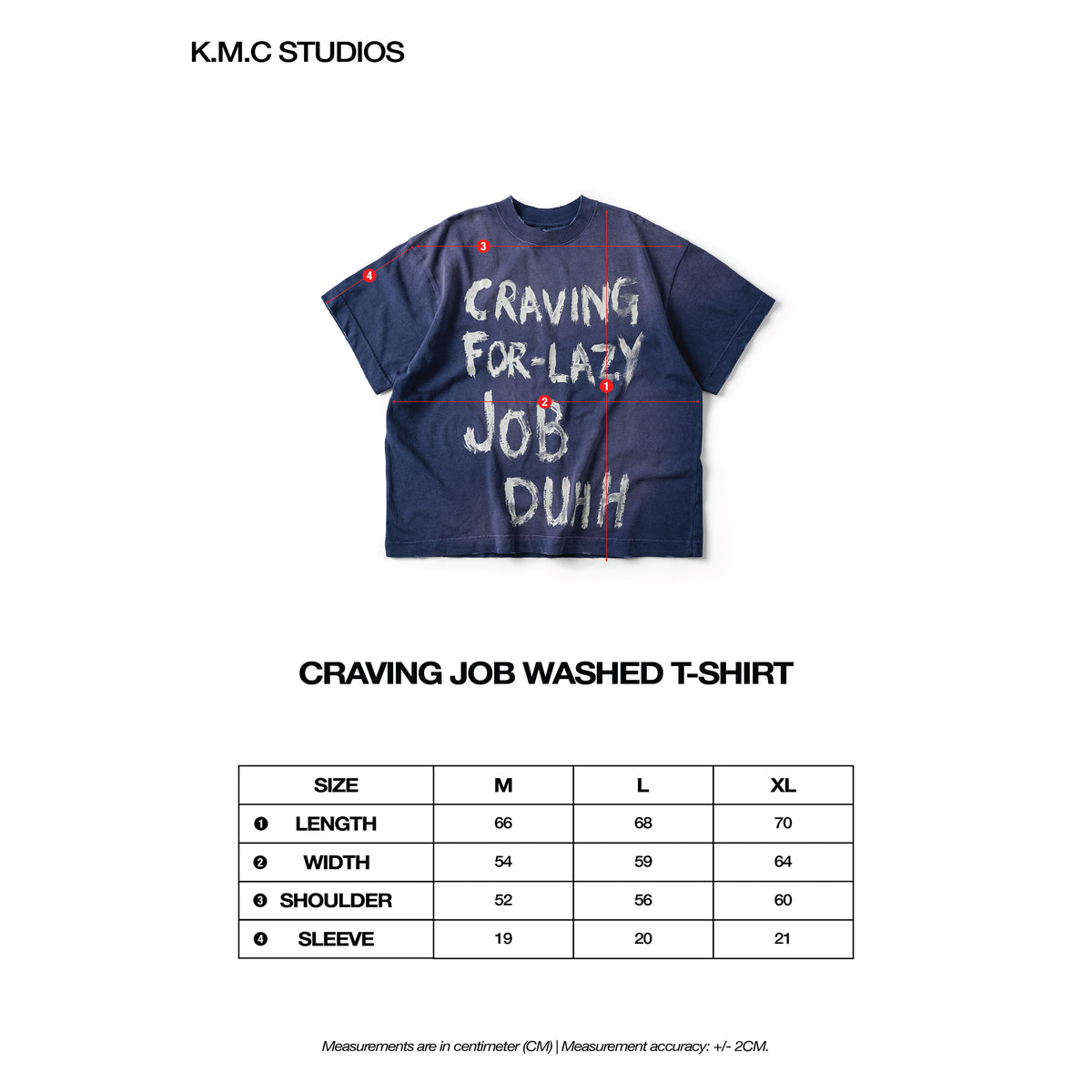 KMC WASHED CRAVING JOB T-SHIRT
