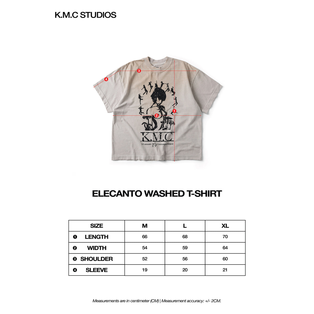 KMC WASHED ELECANTO T-SHIRT