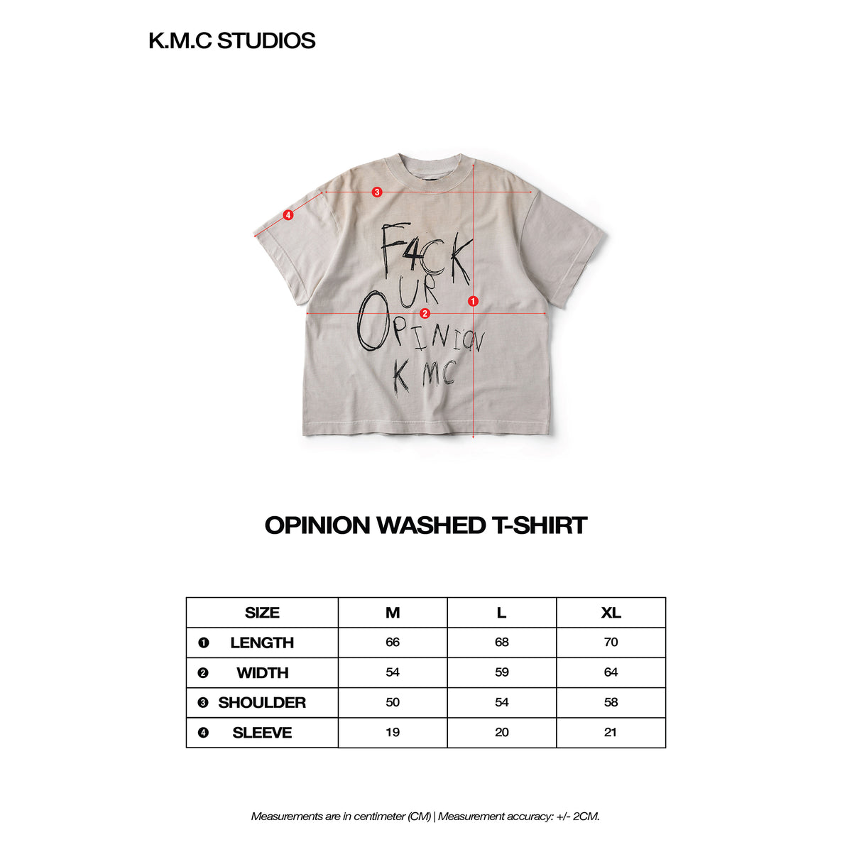 KMC OPINION WASHED T-SHIRT