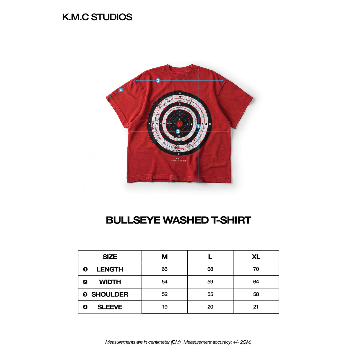 KMC WASHED BULLSEYE T-SHIRT