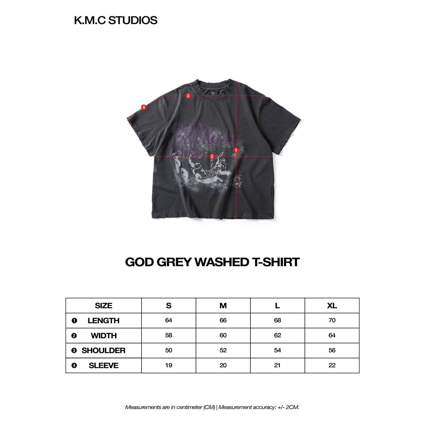 KMC WASHED GOD T-SHIRT