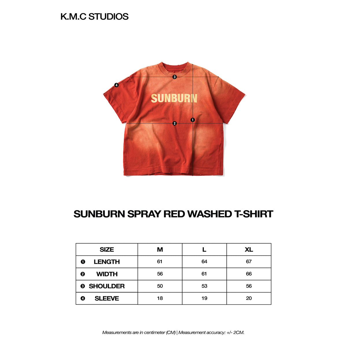 KMC SUNBURN WASHED T-SHIRT