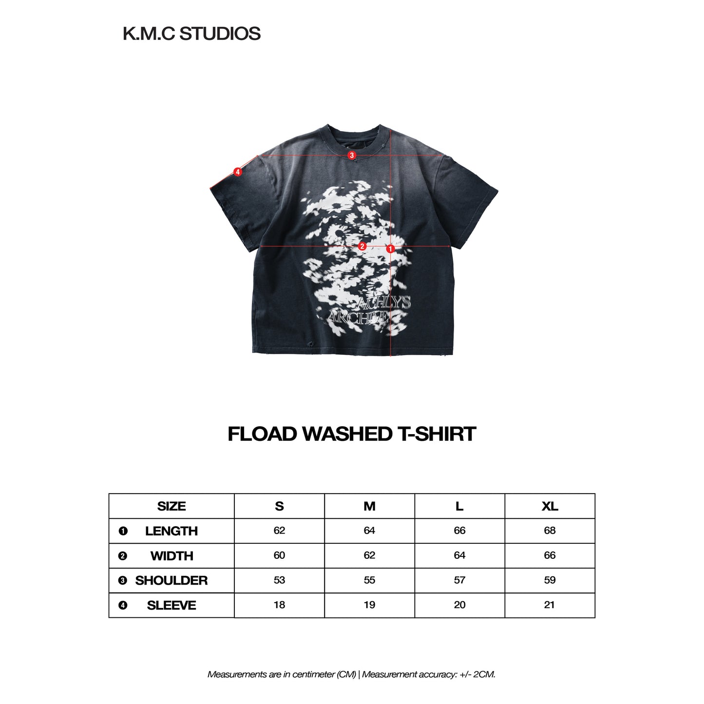 KMC WASHED FLOAD T-SHIRT